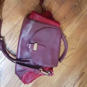 Marc Jacobs red and burgandy leather purse